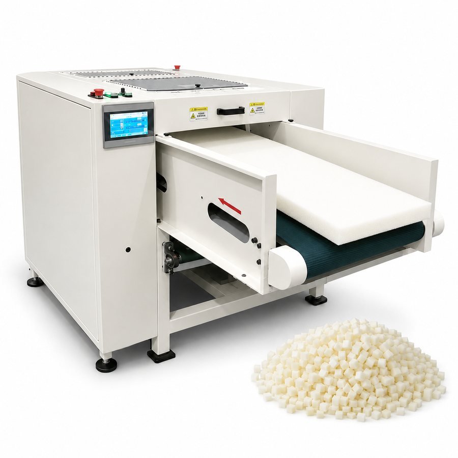Foam cutting and pelletizing machine